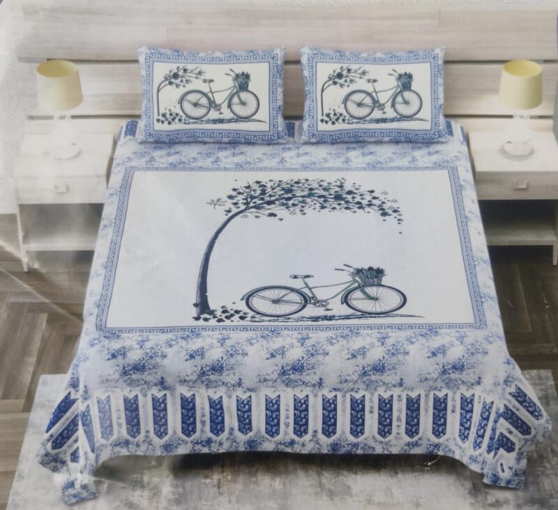 Bed Sheet Microfiber King Printed Fitted